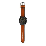 Fossil Bronson Black Dial Brown Leather Strap Watch for Men - FS5714 Buy Now By Fossil
