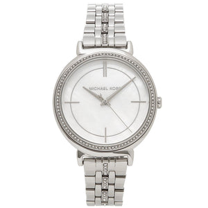 Michael Kors Cinthia White Mother of Pearl Dial Silver Steel Strap Watch for Women for Women - MK3641 Buy Now By Michael Kors