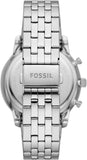 Fossil Neutra Chronograph Blue Dial Silver Steel Strap Watch for Men - FS6025 Buy Now By Fossil