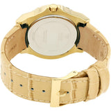Guess Limelight Quartz Silver Dial Golden Leather Strap Watch For Women - W0775L2 Buy Now By Guess