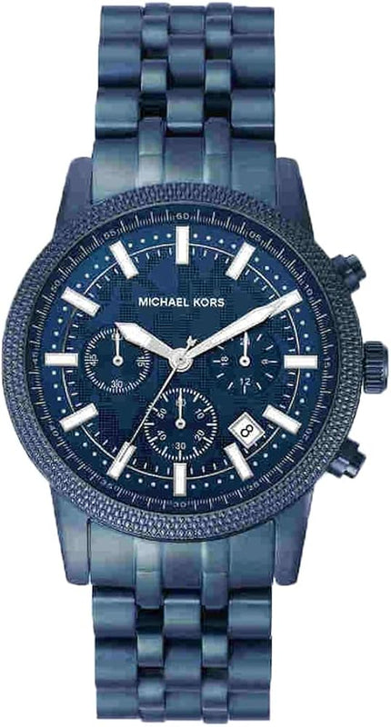 Michael Kors Hutton Chronograph Blue Dial Blue Steel Strap Watch For Men - MK9088 Buy Now By Michael Kors