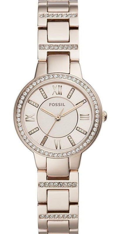 Fossil Virginia Pink Dial Pink Steel Strap Watch for Women - ES4482 Buy Now By Fossil