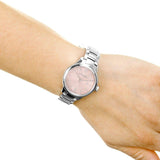 Burberry The Classic Pink Dial Silver Steel Strap Watch for Women - BU10111 Buy Now By Burberry