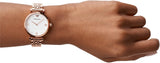 Emporio Armani Gianni T-Bar Quartz White Dial Rose Gold Steel Strap Watch For Women - AR11267 Buy Now By Emporio Armani
