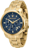 Maserati Successo Chronograph Blue Dial Gold Steel Strap Watch For Men - R8873621021 Buy Now By Maserati