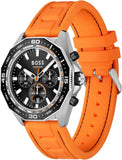 Hugo Boss Energy Chronograph Quartz Black Dial Orange Rubber Strap Watch For Men - 1513970 Buy Now By Hugo Boss