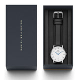 Daniel Wellington Dapper Sheffield White Dial Black Leather Strap Watch For Men - DW00100088 Buy Now By Daniel Wellington