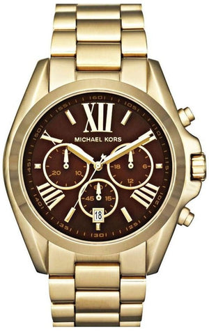 Michael Kors Bradshaw Brown Dial Gold Steel Strap Watch for Women - MK5502 Buy Now By Michael Kors