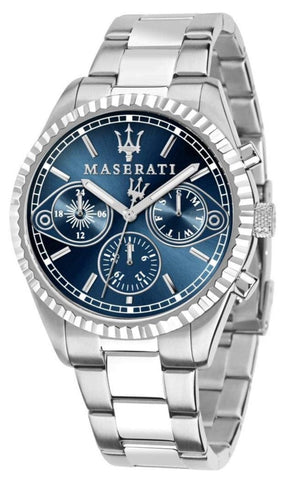 Maserati Competizione Chronograph Blue Dial Silver Steel Strap Watch For Men - R8853100013 Buy Now By Maserati