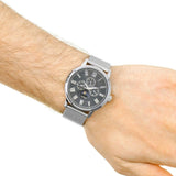 Guess Delancey Black Dial Silver Mesh Bracelet Watch for Men - W0871G1 Buy Now By Guess