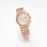 Michael Kors Ritz Chronograph Rose Gold Dial Rose Gold Steel Strap Watch For Women - MK6485 Buy Now By Michael Kors