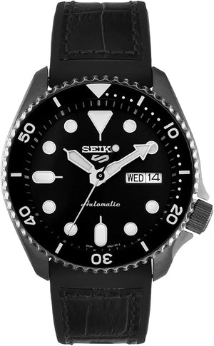 Seiko 5 Sport Automatic Black Dial Black Silicone Strap Watch For Men - SRPD65K3 Buy Now By Seiko