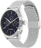 Tommy Hilfiger Oliver Quartz Blue Dial Silver Mesh Bracelet Watch for Men - 1791302 Buy Now By Tommy Hilfiger