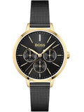 Hugo Boss Symphony Black Dial Black Mesh Bracelet Watch for Women - 1502601 Buy Now By Hugo Boss