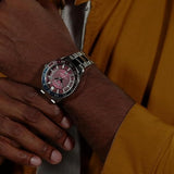 Hugo Boss Runner 3H Burgundy Dial Silver Steel Strap Watch for Men - 1514209 Buy Now By Hugo Boss