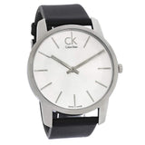 Calvin Klein City White Dial Black Leather Strap Watch For Men - K2G211C6 Buy Now By Calvin Klein