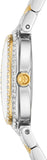 Tory Burch Oval Crystals Mother of Pearl Dial Two Tone Steel Strap Watch for Women - YBW6037 Buy Now By Tory Burch