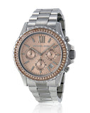 Michael Kors Everest Chronograph Gold Dial Silver Steel Strap Watch For Women - MK5870 Buy Now By Michael Kors