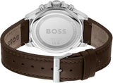 Hugo Boss Troper Chronograph Green Dial Brown Leather Strap Watch For Men - 1514098 Buy Now By Hugo Boss
