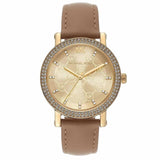Michael Kors Corey Analog Gold Dial Brown Leather Strap Watch for Women - MK2986 Buy Now By Michael Kors