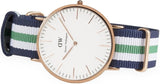 Daniel Wellington Classic Nottingham White Dial Two Tone NATO Strap Watch For Men - 0108DW Buy Now By Daniel Wellington