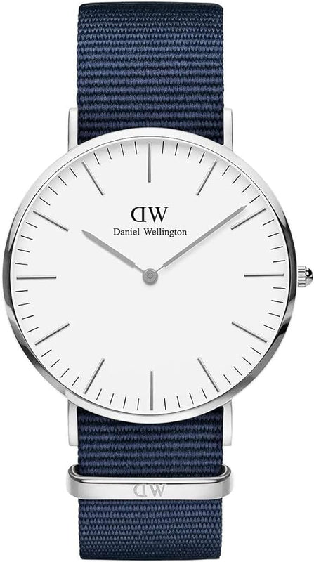 Daniel Wellington Classic Bayswater White Dial Blue NATO Strap Watch For Men - DW00100276 Buy Now By Daniel Wellington