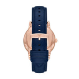 Emporio Armani Meccanico Automatic Blue Dial Blue Leather Strap Watch For Men - AR60050 Buy Now By Emporio Armani