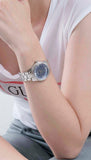 Guess Glitter Burst Diamonds Blue Dial Silver Steel Strap Watch for Women - GW0405L1 Buy Now By Guess