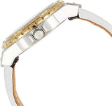Guess Limelight Quartz Silver Dial White Leather Strap Watch For Women - W0775l8 Buy Now By Guess