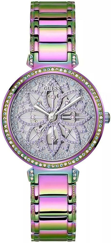 Guess Lily Analog Purple Dial Purple Steel Strap Watch For Women - GW0528L4 Buy Now By Guess