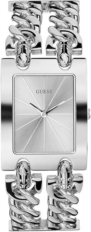 Guess Mod Heavy Metal Silver Dial Silver Steel Strap Watch For Women - W1117L1 Buy Now By Guess