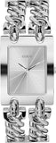Guess Mod Heavy Metal Silver Dial Silver Steel Strap Watch For Women - W1117L1 Buy Now By Guess