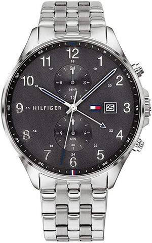 Tommy Hilfiger West Quartz Black Dial Silver Steel Strap Watch For Men - 1791707 Buy Now By Tommy Hilfiger