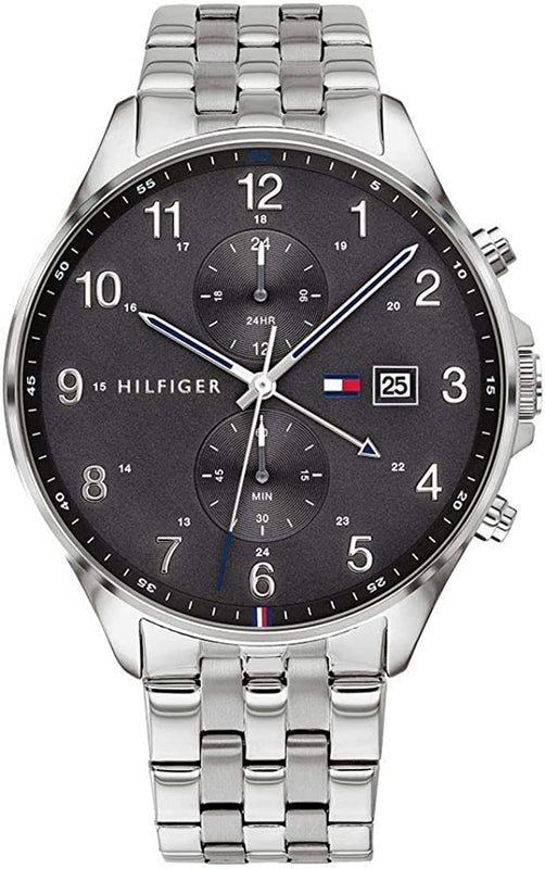 Tommy Hilfiger West Quartz Black Dial Silver Steel Strap Watch For Men - 1791707 Buy Now By Tommy Hilfiger