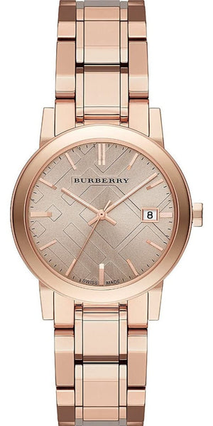 Burberry The City Rose Gold Dial Rose Gold Steel Strap Watch for Women - BU9135 Buy Now By Burberry