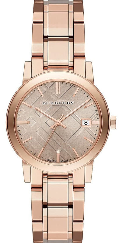 Burberry The City Rose Gold Dial Rose Gold Steel Strap Watch for Women - BU9135 Buy Now By Burberry