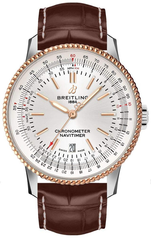 Breitling Navitimer 1 Automatic 41mm White Dial Brown Leather Strap Mens Watch - U17326241G1P2 Buy Now By Breitling