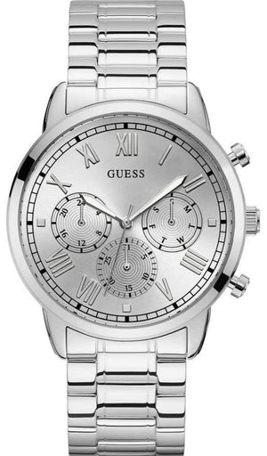 Guess Hendrix Silver Dial Silver Steel Strap Watch for Men - GW0066G1 Buy Now By Guess