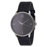 Calvin Klein Accent Black Dial Black Leather Strap Watch for Men - K2Y2X1CU Buy Now By Calvin Klein