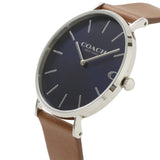 Coach Charles Blue Dial Brown Leather Strap Watch for Men - 14602151 Buy Now By Coach