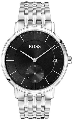Hugo Boss Corporal Black Dial Silver Mesh Bracelet Watch for Men - 1513641 Buy Now By Hugo Boss