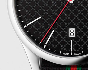Gucci G Timeless Analog Quartz Black Dial Black NATO Strap Watch For Men - YA126321 Buy Now By Gucci
