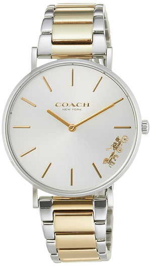 Coach Perry Silver Dial Two Tone Steel Strap Watch for Women - 14503347 Buy Now By Coach