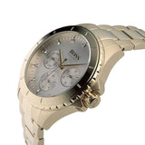 Hugo Boss Premiere White Dial Gold Steel Strap Watch for Women - 1502445 Buy Now By Hugo Boss