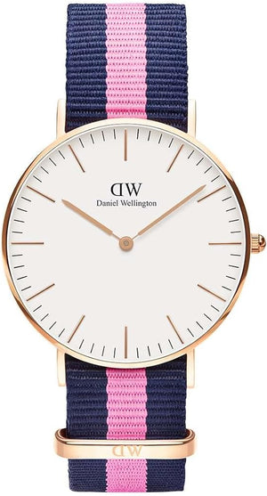 Daniel Wellington Classic Winchester White Dial Three Tone Nylon Strap Watch For Women - DW00100033 Buy Now By Daniel Wellington