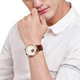 Fossil Townsman Beige Dial Brown Leather Strap Watch for Men - ME3105 Buy Now By Fossil