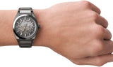 Fossil Everett Automatic Skeleton Grey Dial Grey Steel Strap Watch for Men - ME3206 Buy Now By Fossil