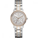 Guess Enchanting Diamonds Silver Dial Two Tone Steel Strap Watch for Women - W0305L3 Buy Now By Guess