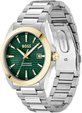 Hugo Boss Strike Green Dial Silver Steel Strap Watch for Men - 1514173 Buy Now By Hugo Boss