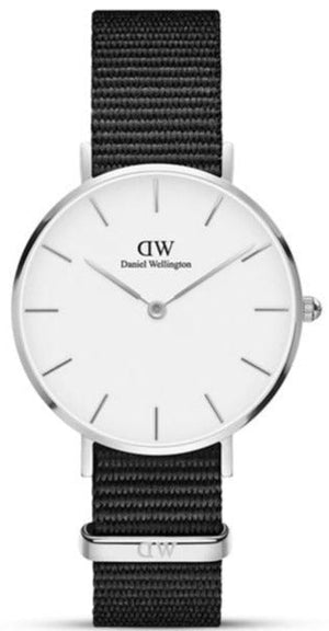 Daniel Wellington Classic Petite Cornwall White Dial Black NATO Strap Watch For Women - DW00100254 Buy Now By Daniel Wellington